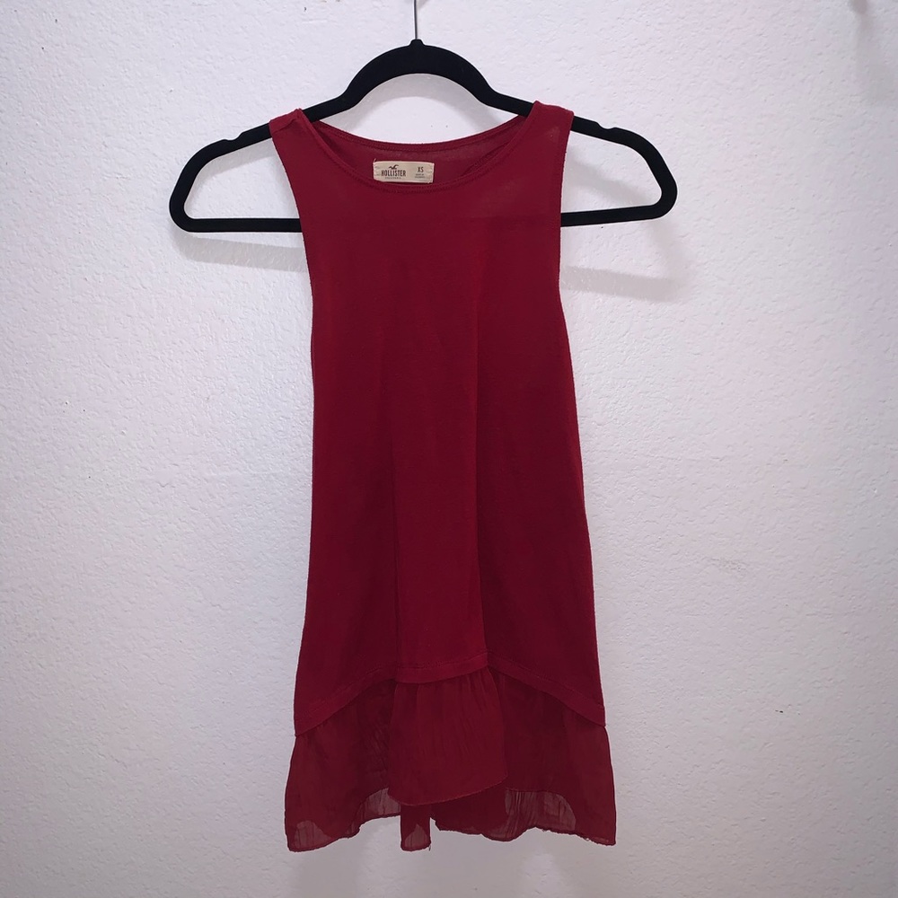 Hollister XS Red Flow Tank Top